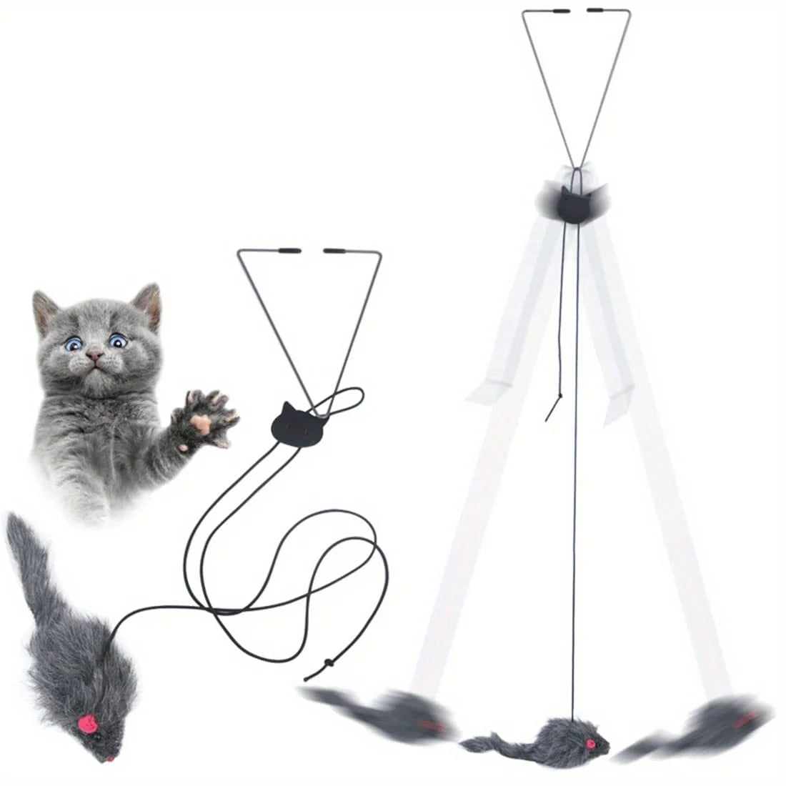 Door Hanging Cat Toy Stress Relieve Living Omdoor Hanging Toy for Living Room Hanging Kitten