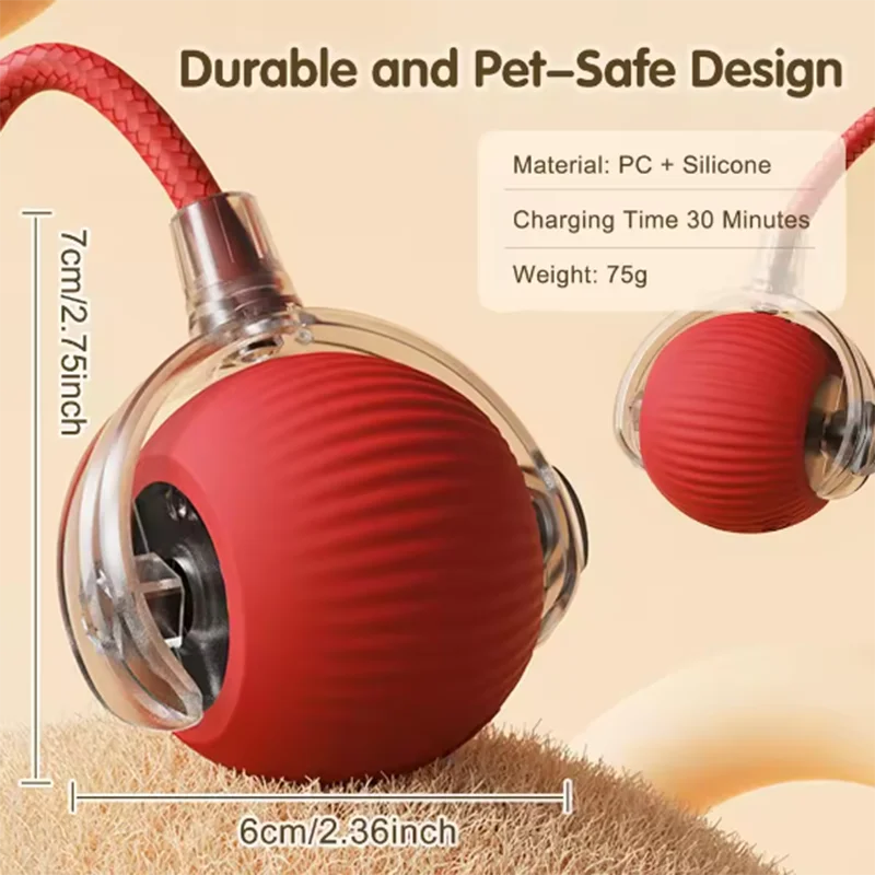 Hot Dog Toys Are Automatically Teasing Cat Balls and Self-Exciting Cat Sticks and Ticks and Resistant to Wear and Bite Pet Toys