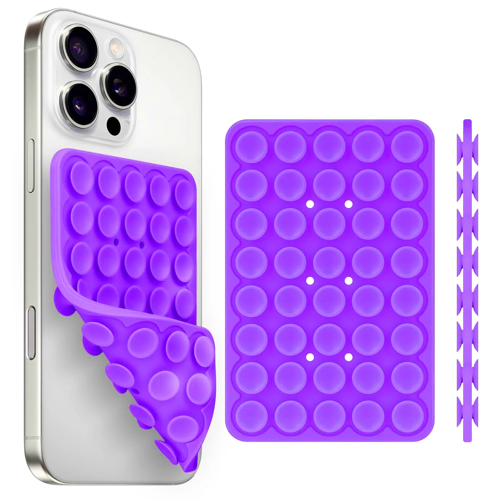 Silicone Suction Cup Phone Holde Multifunctional Fixed Anti-Slip Mobile Fixture Double Sided Detachable Phone Rubber Sucker Pad