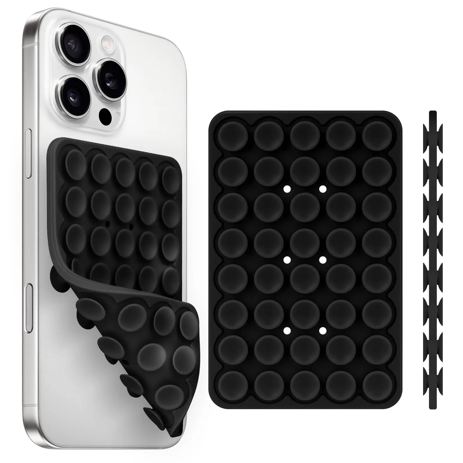 Silicone Suction Cup Phone Holde Multifunctional Fixed Anti-Slip Mobile Fixture Double Sided Detachable Phone Rubber Sucker Pad