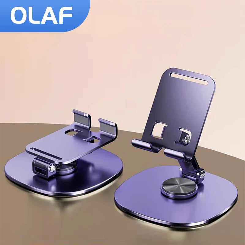 Olaf Rotating Table Cell Phone Holder Support Desktop Stand for Ipad Samsung Iphone 15 14 13 Mobile Mount
